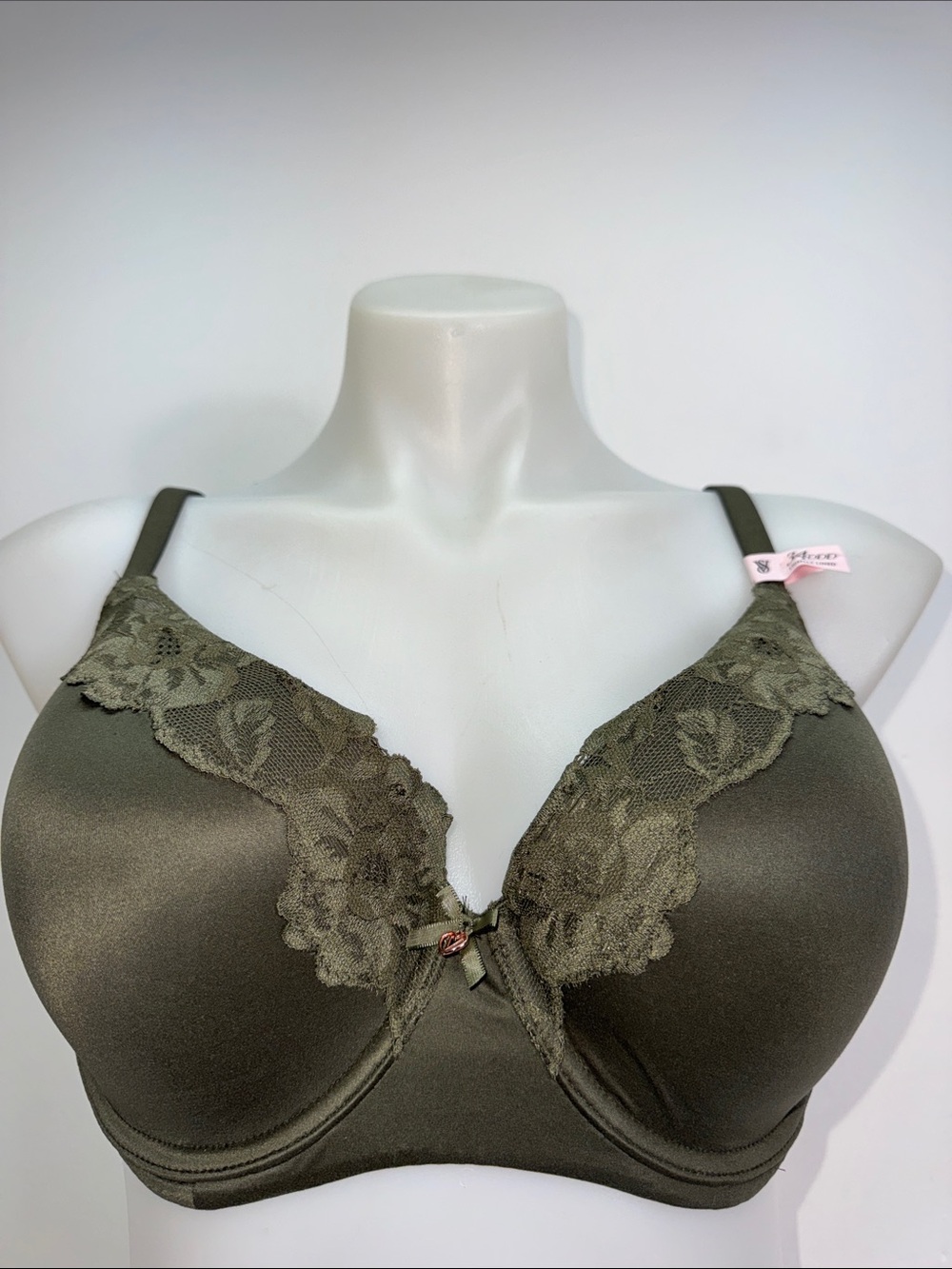 Victoria's Secret Olive Green BODY BU VICTORIA Demi Bra Sz 34DDD NWT